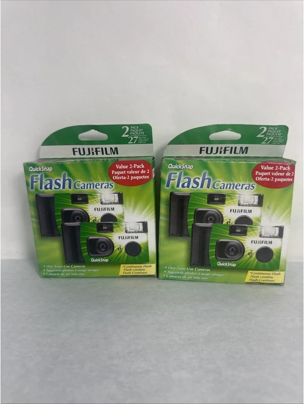 FUJIFILM QUICKSNAP FLASH CAMERAS 2PACKS WITH VALUE 2-CAMS EACH 6/2026 NEW